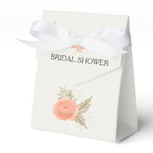 アイボリー赤面金ゴールドブライダルシャワー特典ボックス