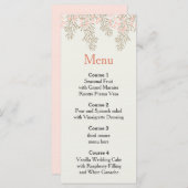 アイボリー赤面金ゴールド結婚フローラのメニュー メニュー (正面/裏面)