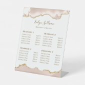 アイボリー赤面集計美しいサロン価格表 台座サイン (正面)