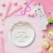 アイボリー金ゴールドアガテスウィート16バースデーパーティー ペーパープレート (パーティー)