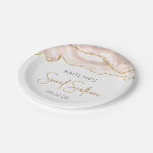 アイボリー金ゴールドアガテスウィート16バースデーパーティー ペーパープレート (アングル)