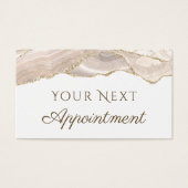 アイボリー金ゴールドアガートアポイントメントカード (正面)