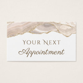 アイボリー金ゴールドアガートアポイントメントカード