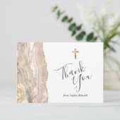 アイボリー金ゴールドアゲート最初のコミュニティありがとう サンキューカード (スタンド正面)