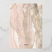 アイボリー金ゴールドアゲート最初の聖餐式 箔招待状 (裏面)