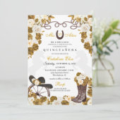 アイボリー金ゴールドウエスタンシャーロブーツキンセアニェラ 招待状 (スタンド正面)