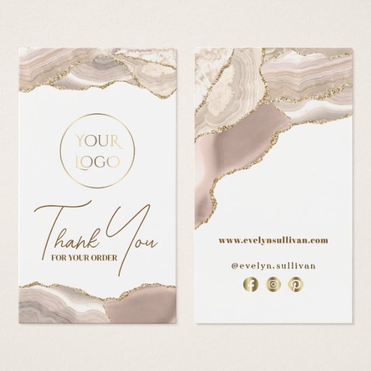 アイボリー金ゴールドエージェントのパッケージの挿入 (正面&裏面)