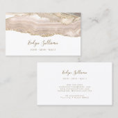 アイボリー金ゴールドエージェントの名刺 名刺 (正面/裏面)