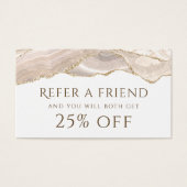 アイボリー金ゴールドエージェント紹介カード (正面)