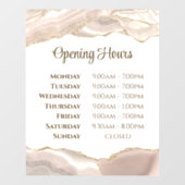 アイボリー金ゴールドゲート開館時間ウィンドウの固定 ウィンドウサイン (シート)