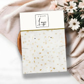 アイボリー金ゴールドテラッツォテクスネックレスイヤリングロゴ 名刺