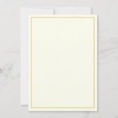 アイボリー金ゴールドバラ結婚式 招待状 (裏面)