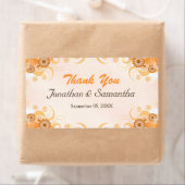 アイボリー金ゴールドピーチフローララージ結婚ーズありがとう ラベル (インサイチュ)