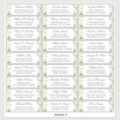 アイボリー金ゴールドボタニカルフローラ結婚ズゲストアドレス シール (シート)