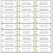 アイボリー金ゴールドボタニカルフローラ結婚ズゲストアドレス シール (正面)