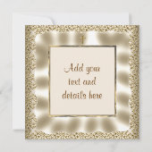 アイボリー金ゴールドレースベビーフォトバプテスマ《キリスト教》洗礼式や命名式 カード (裏面)