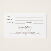 アイボリー金ゴールド瑪瑙ギフトカード (裏面)