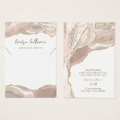 アイボリー金ゴールド瑪瑙ネックレスディスプレイカード (正面&裏面)