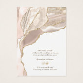 アイボリー金ゴールド瑪瑙ネックレスディスプレイカード (裏面)