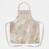 アイボリー金ゴールド瑪瑙美しいプロフェッショナルエプロン エプロン (正面)