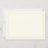 アイボリー金ゴールド結婚バラ サンキューカード (裏面)
