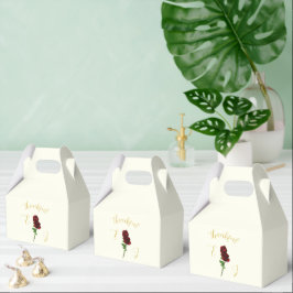 アイボリー金ゴールド結婚バラ フェイバーボックス