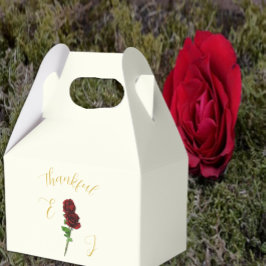 アイボリー金ゴールド結婚バラ フェイバーボックス