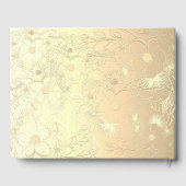 アイボリー金ゴールド結婚フローラズゲストブック ゲストブック (裏面)