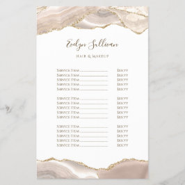 アイボリー金ゴールド集計プライスリストフライヤー チラシ