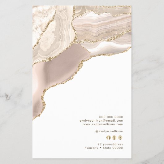 アイボリー金ゴールド集計プライスリストフライヤー チラシ (裏面)