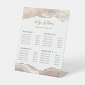 アイボリー金ゴールド集計美しいサロン価格表 台座サイン (正面)