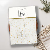 アイボリー金ゴールドTerrazzoテクスチャヘアピンディスプレイロゴ 名刺