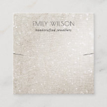 アイボリー銀輝きグリッター輝きイヤリングディスプレイ