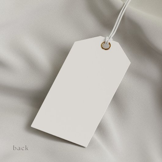 アイボリー開花およびエレガント金ゴールドスクリプトブライダルシャワー ギフトタグ