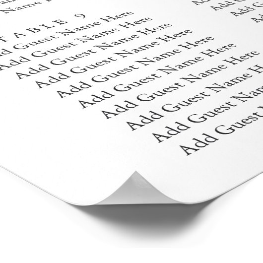 アイボリー開花 |フローラ結婚の座席表 ポスター (角)