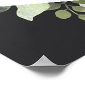 アイボリー開花 |水彩フローラ結婚の歓迎 ポスター (角)