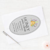 アイボリー24オズクイーンラインハニーラベル 楕円形シール (封筒)