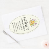 アイボリー24オズクイーンラインハニーラベル 楕円形シール (封筒)