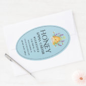 アイボリー24オズクイーンラインハニーラベル 楕円形シール (封筒)