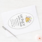 アイボリー24オズクイーンラインハニーラベル 楕円形シール (封筒)