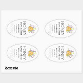 アイボリー24オズクイーンラインハニーラベル 楕円形シール (シート)