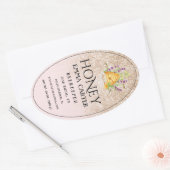 アイボリー24オズクイーンラインハニーラベル 楕円形シール (封筒)