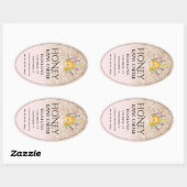 アイボリー24オズクイーンラインハニーラベル 楕円形シール (シート)