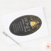 アイボリー24オズクイーンラインハニーラベル 楕円形シール (封筒)