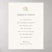 アイボリー | おしゃれな結婚式 イベントの順番 ポスター (正面)