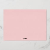 アイボリー |さくらんぼ金ゴールドフローラ赤ちゃんシャワー 箔招待状 (裏面)