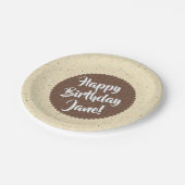 アイボリー アイスクリーム バースデー ペーパープレート (アングル)