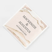 アイボリー アゲート & ゴールド グリッター 新婦新郎 結婚式 (コーナー)