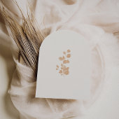 アイボリー&エレガントテラコッタ秋の結婚式アーチ 招待状