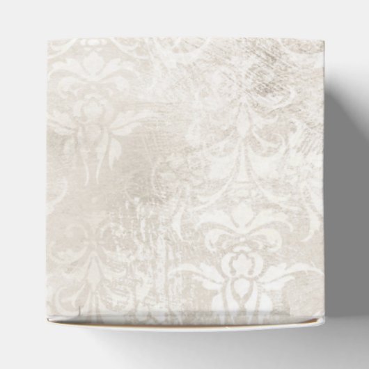 アイボリー グランジ ディストレス ド ダマスク フェイバーボックス (上部)